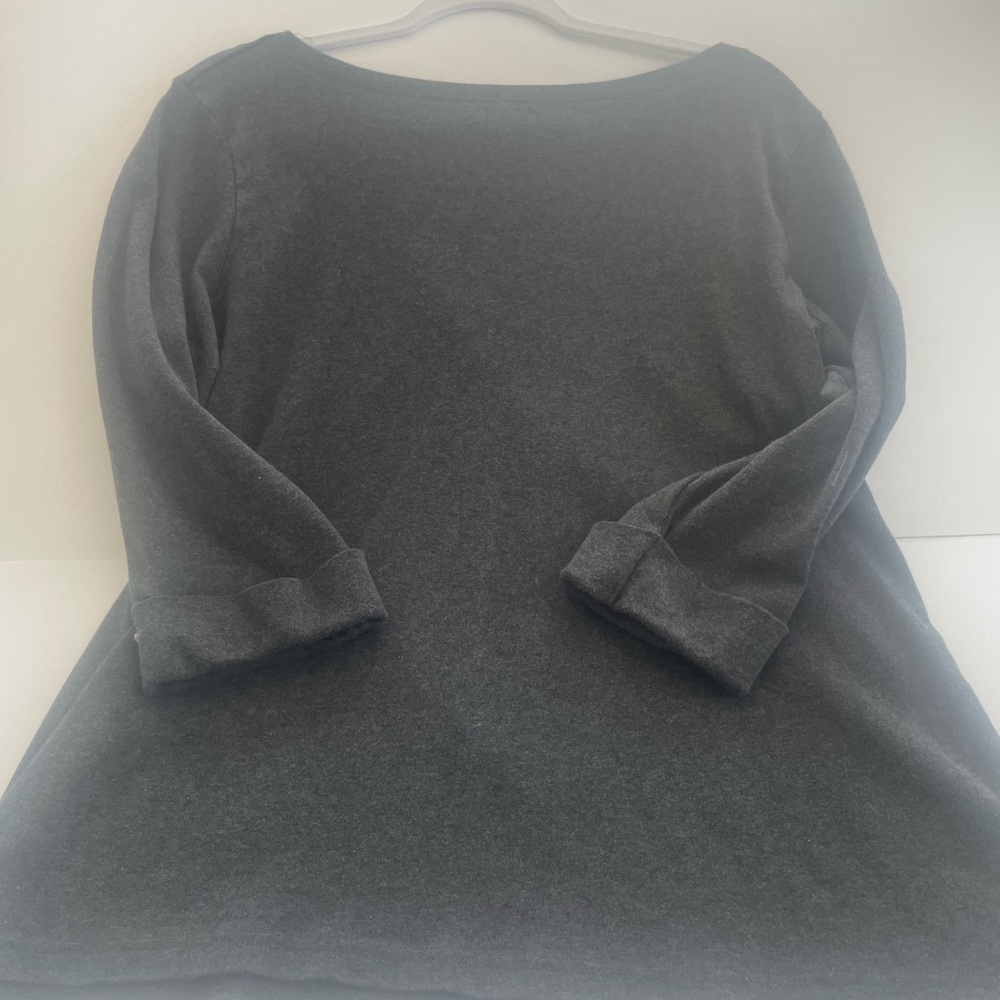 Karen Scott oversized sweater top, size Xl. Grey.